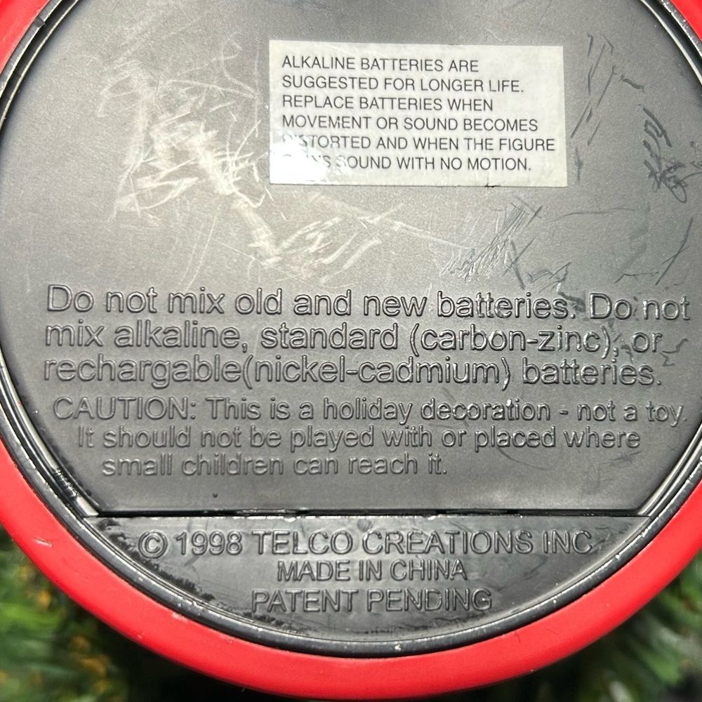 Talking Singing Christmas Tree Telco Pinecone Kid 1998 Telco Animated
-See Video - Picture 7 of 7